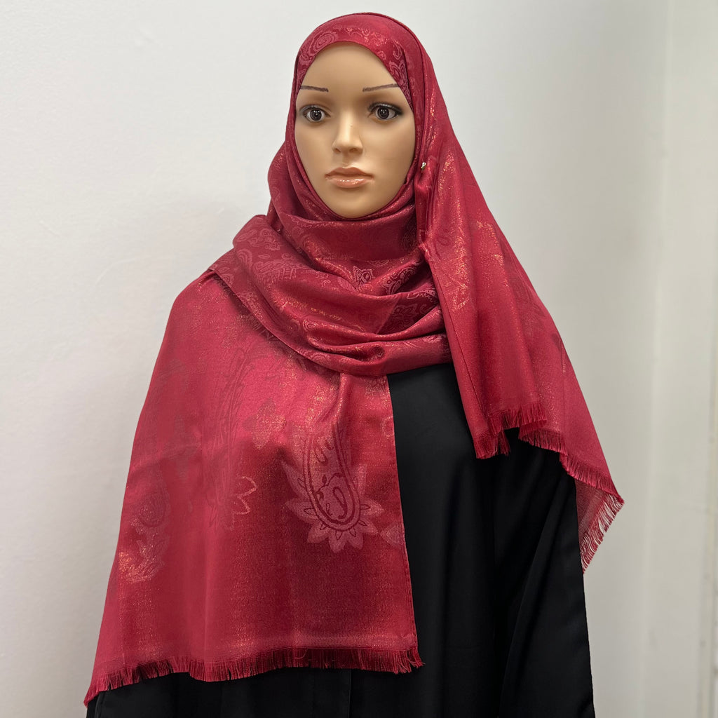 Paisley Silk - Maroon