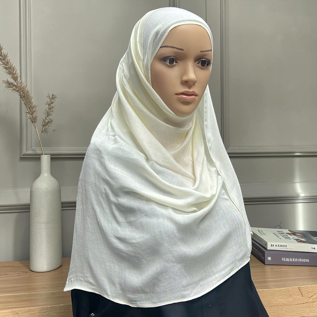 Butter Yellow Standard Modal Hijab – Soft Non-Slip Muslim Hijab Scarf | All-Day Comfort