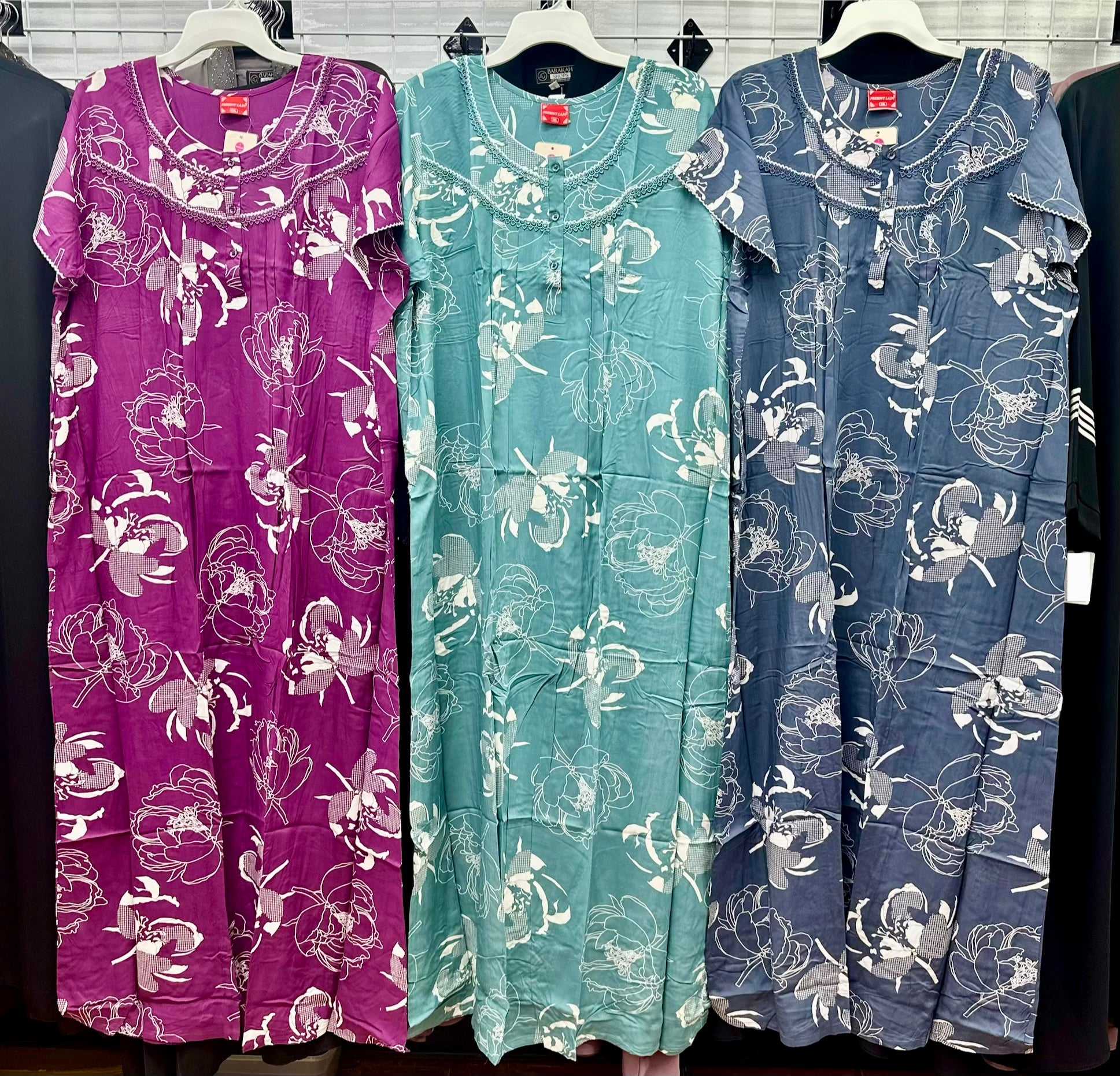 Rayon Short Sleeve Maxi Nightgown