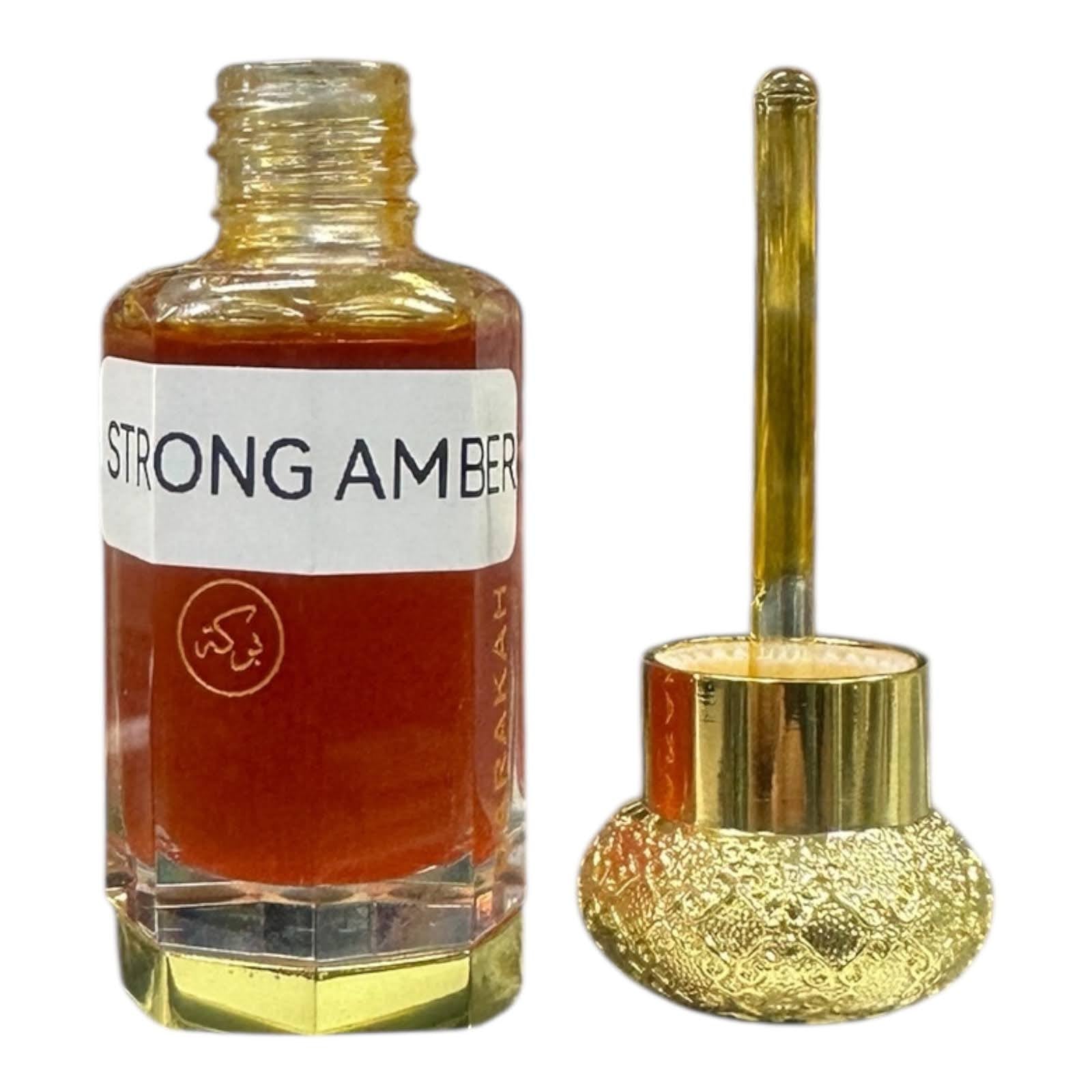 Strong Amber - 12ml Concentrated Attar Perfume Oil Long Lasting Alcohol Freei