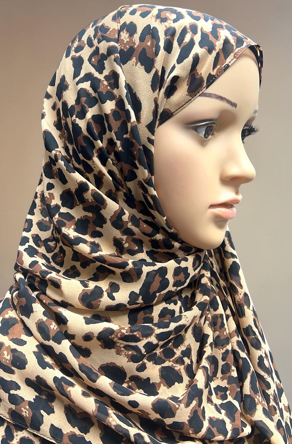 Printed Chiffon Hijab – Leopard | Lightweight Modest Hijab