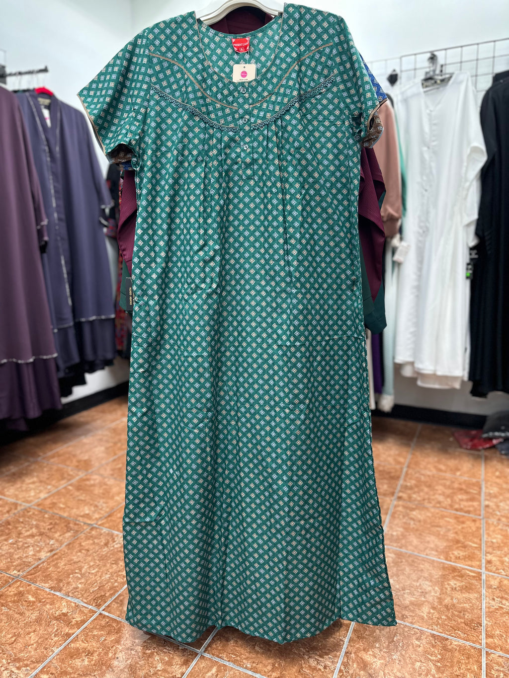 Cotton Blend Maxi Gown
