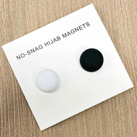 2 Pair Hijab Magnets - Black & White