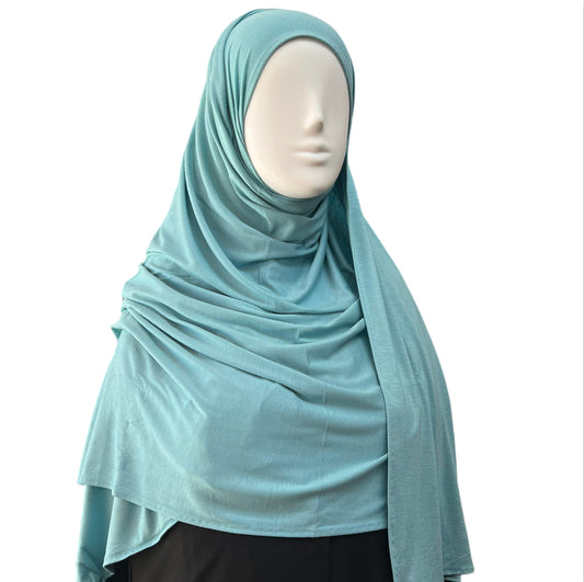 Large Jersey Hijab - Celeste