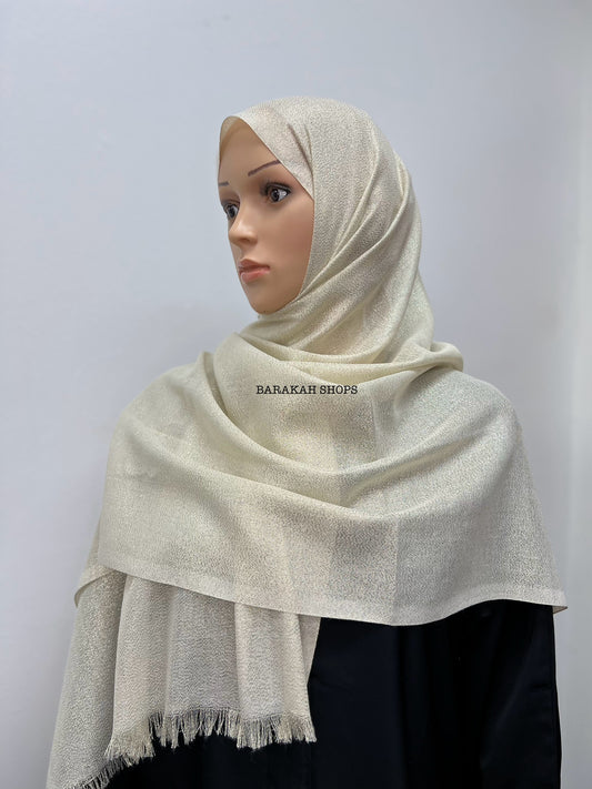 Shimmer Hijab - Ivory