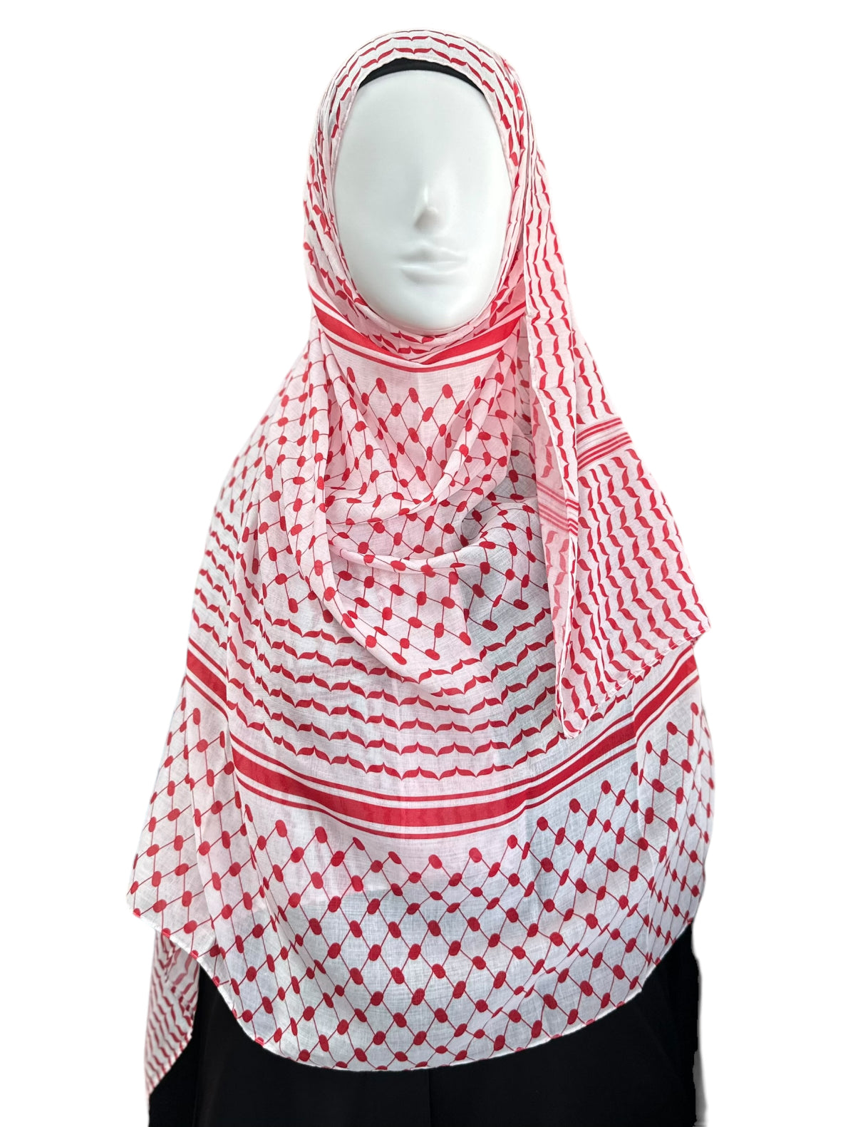 Vouges Red Hjab Modal Kuffiyeh Hijab - Red – Barakah Shops