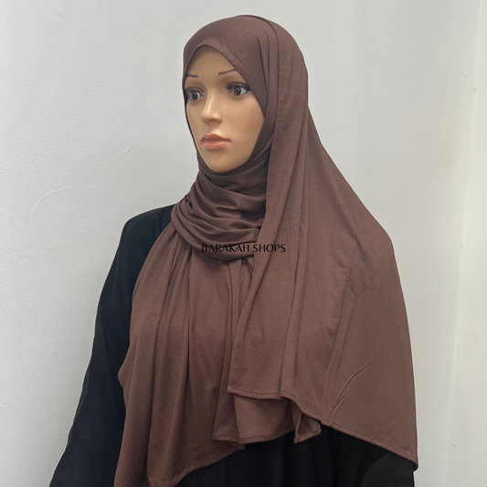 Small Jersey Hijab - Brown