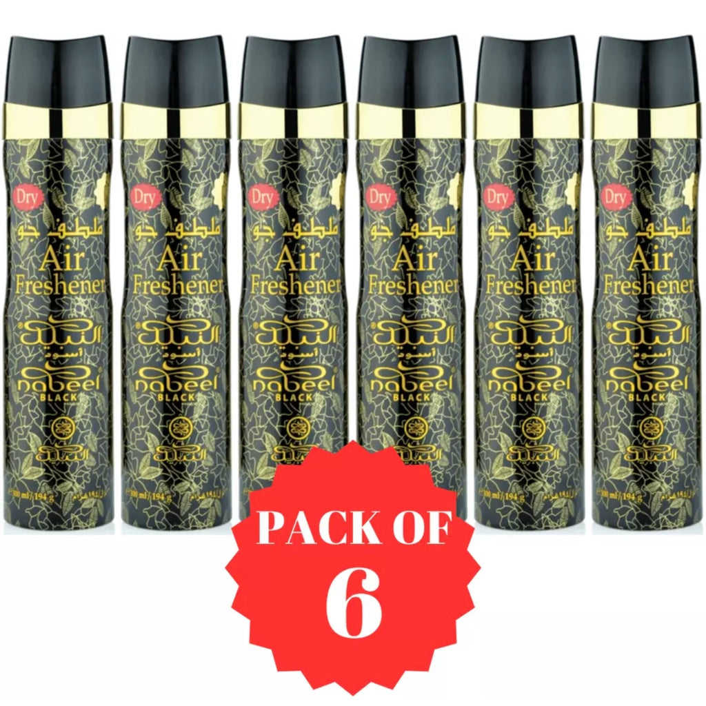 (6 PACK) Nabeel Black Air Freshener - 300ml