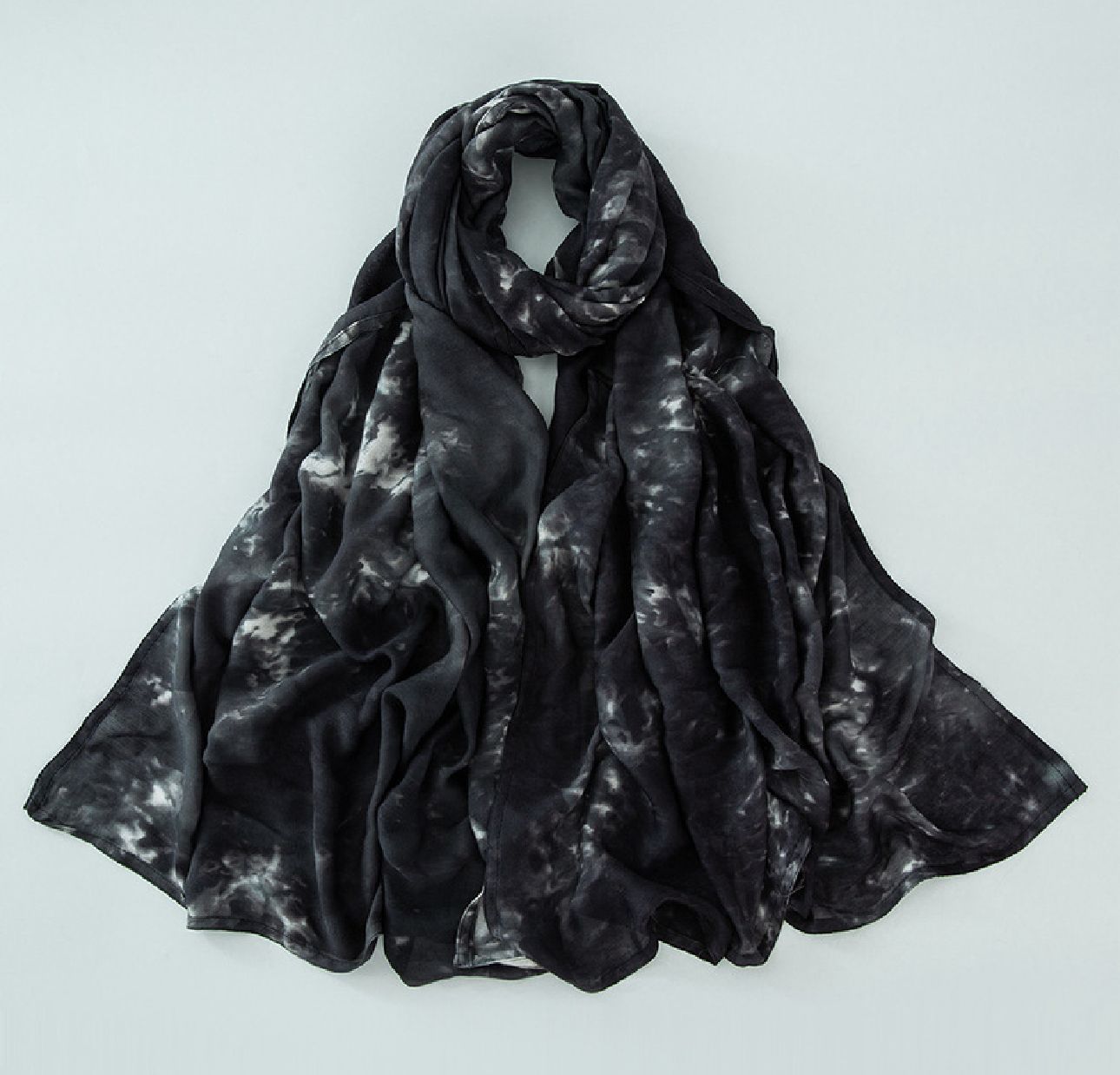 Tie Dye Printed Modal Hijab - Moon