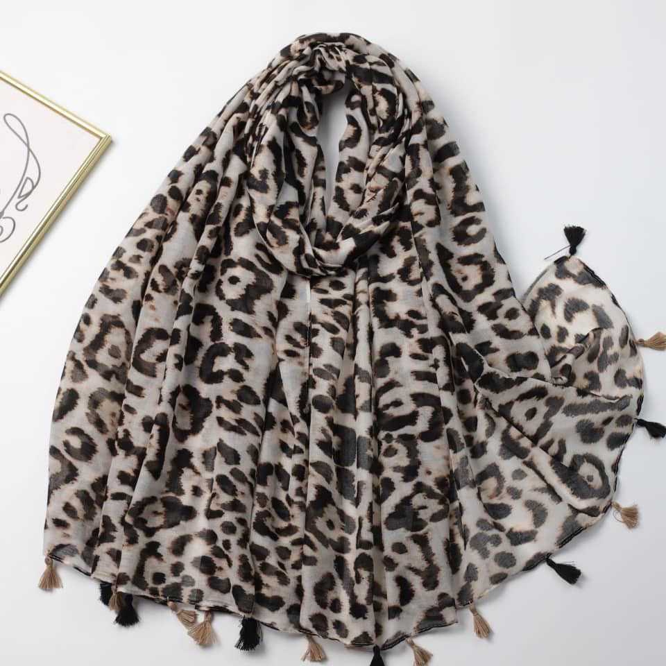 Printed Viscose Hijab - Cheetah