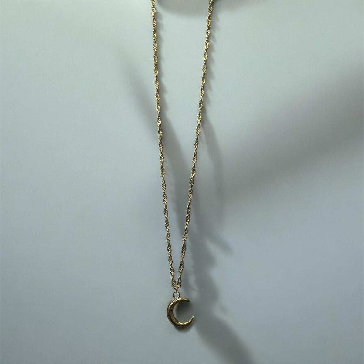 Mini Crescent Necklace - Gold