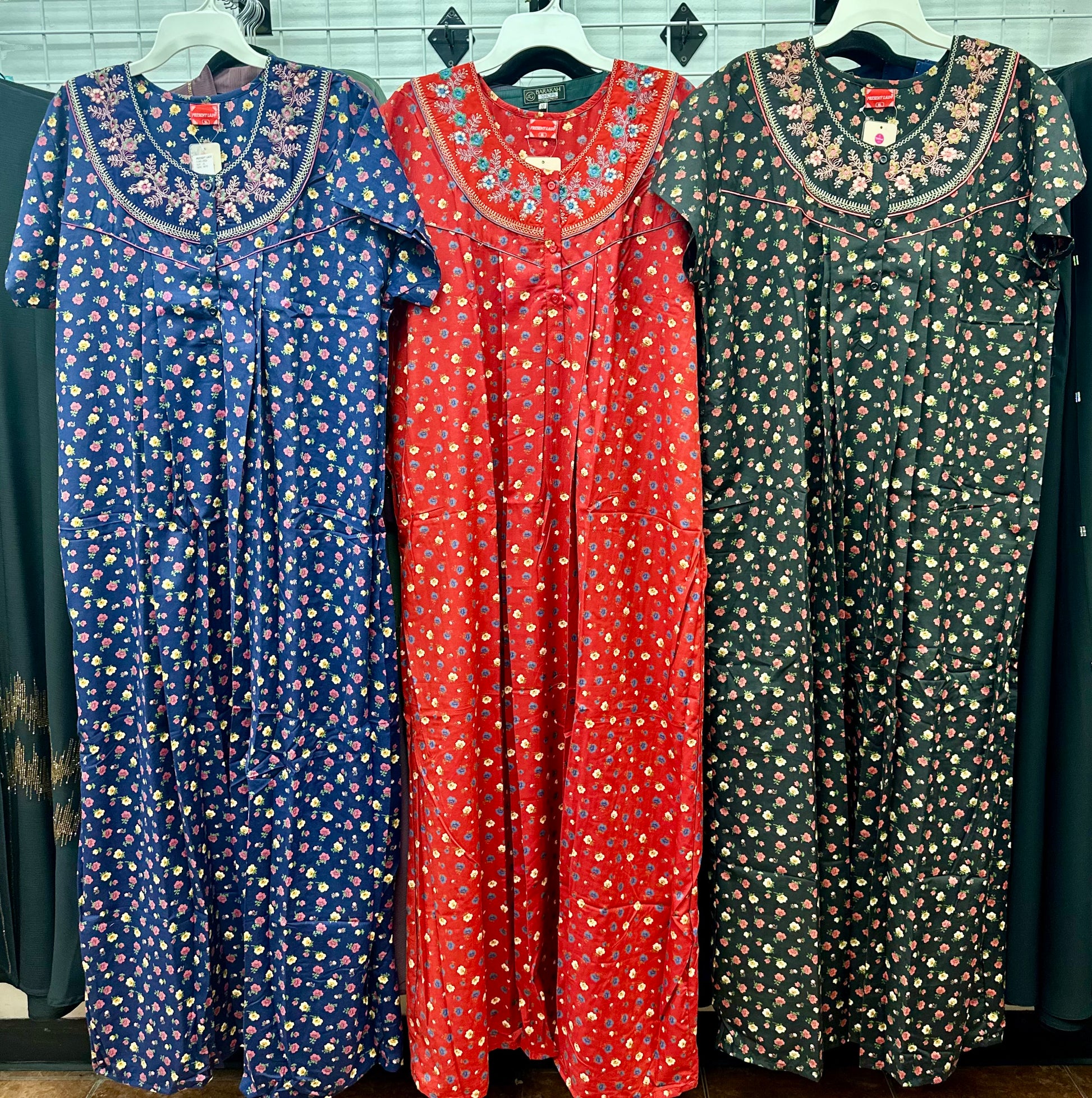 Cotton Blend Short Sleeve Maxi Nightgown