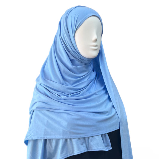 Large Jersey Hijab - Sky Blue