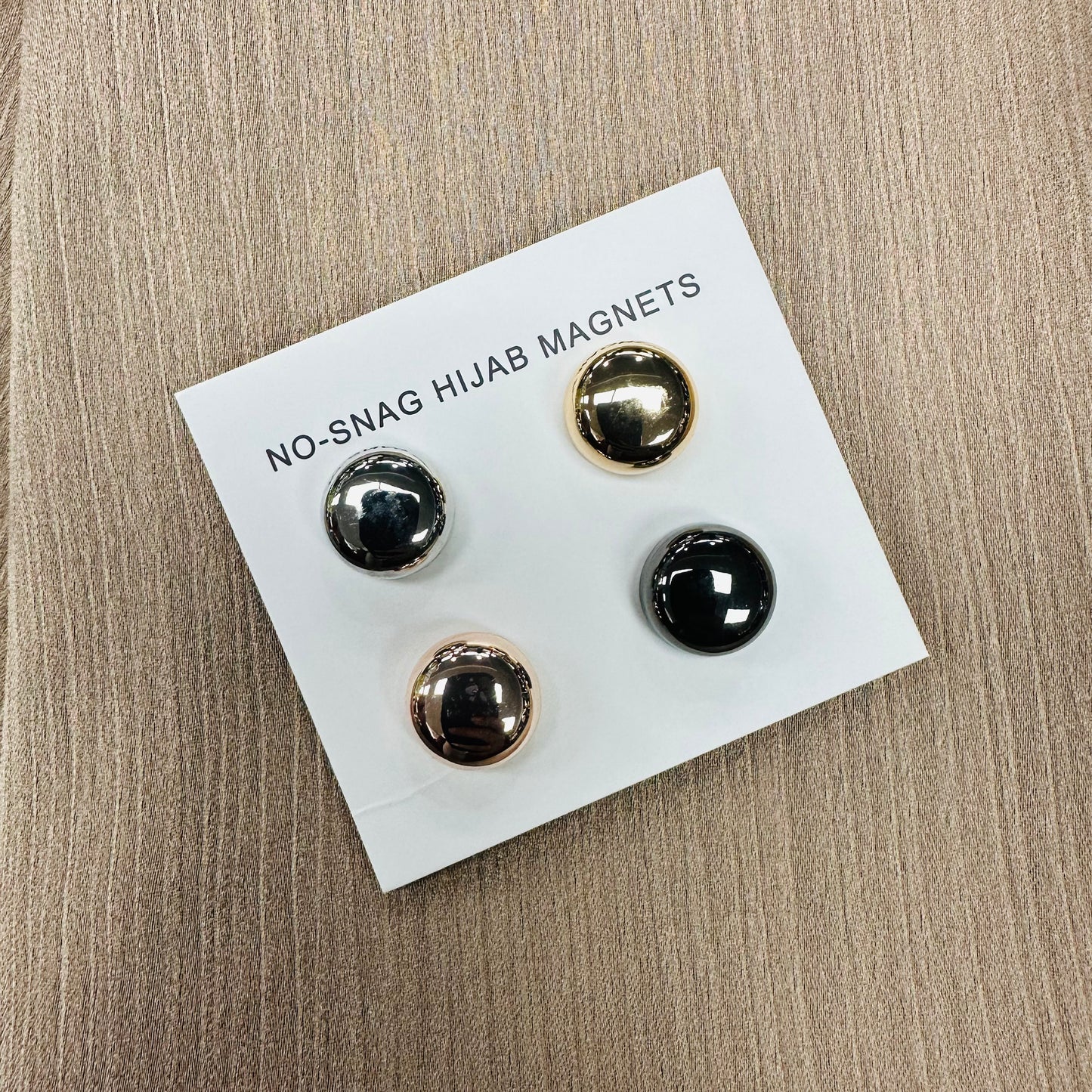 4 Pair Hijab Magnets - Metallic