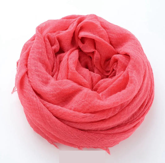 Cotton Crinkle - Coral Pink