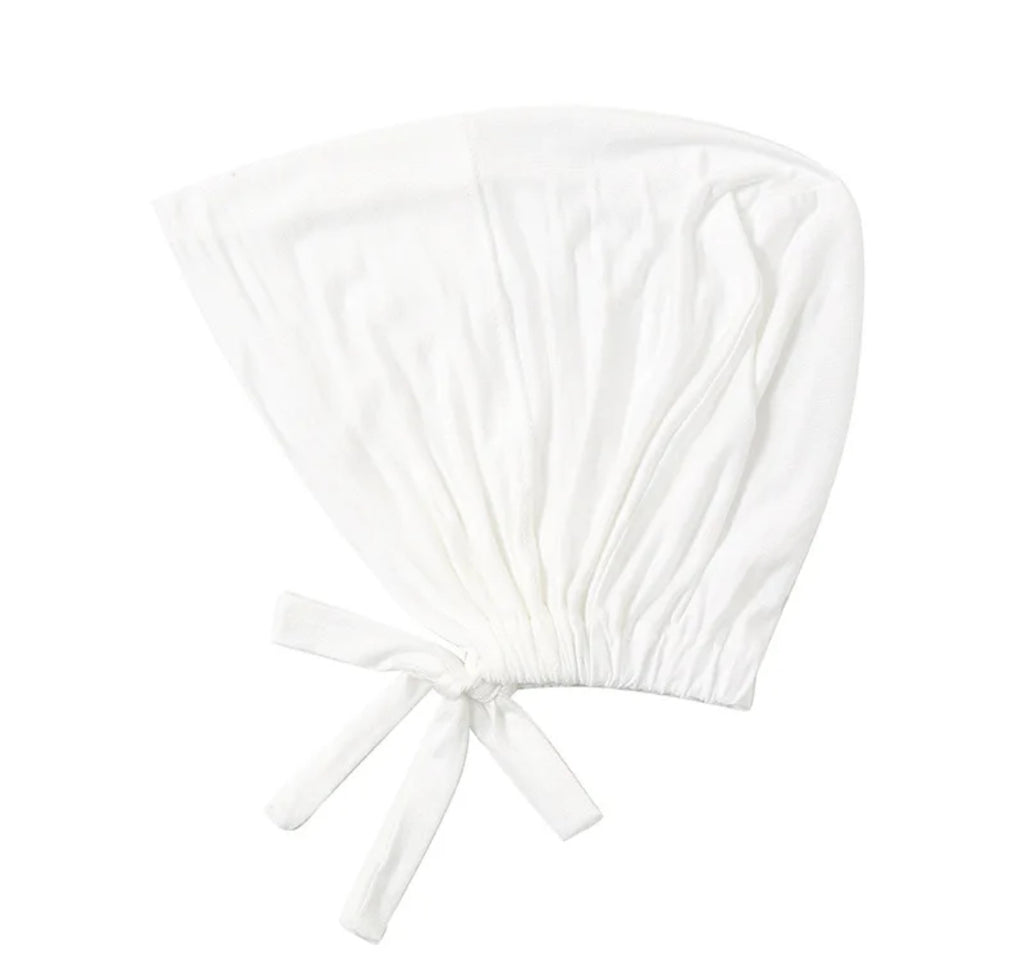 Full Tie-Back Hijab Undercap - White