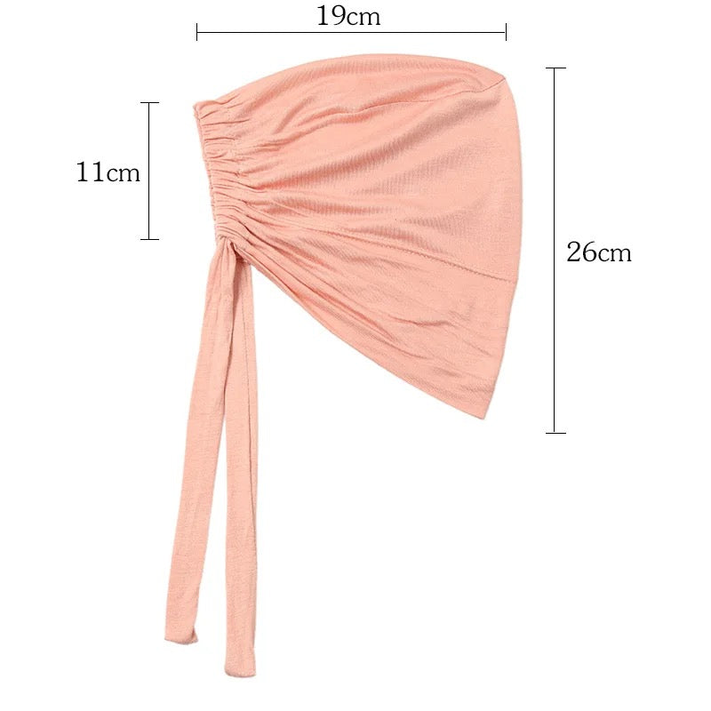 Full Tie-Back Hijab Undercap - White