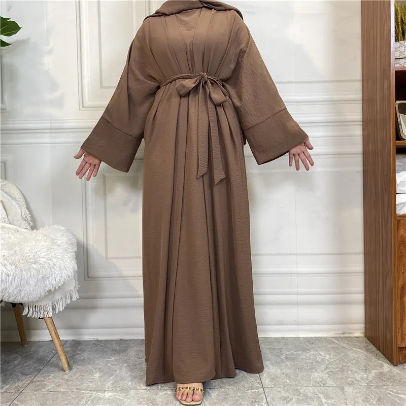 2 pc Crinkle Abaya Set