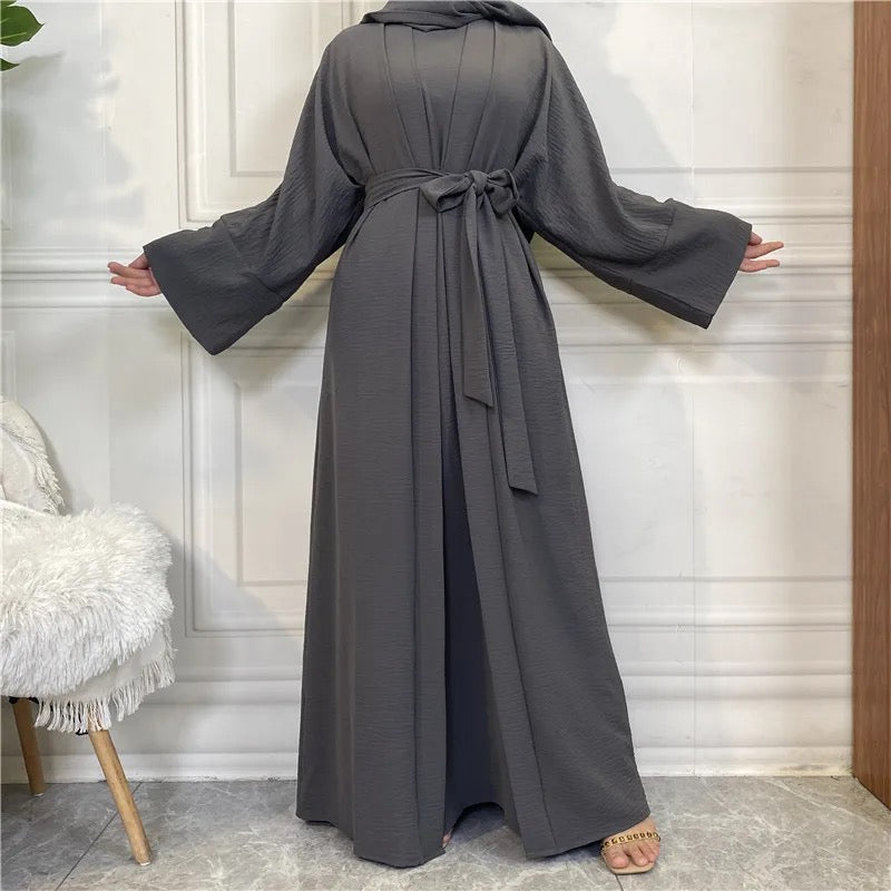 2 pc Crinkle Abaya Set