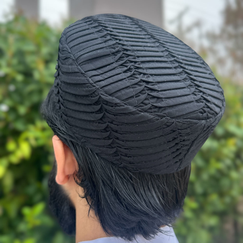 Men's Premium Kufi - Black Ripple Cap