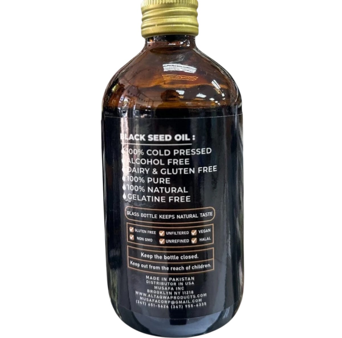 Cold Pressed Black Seed Oil 100% Pure Natural Nigella Sativa 230mL (7.77fl oz) - Barakah Shops
