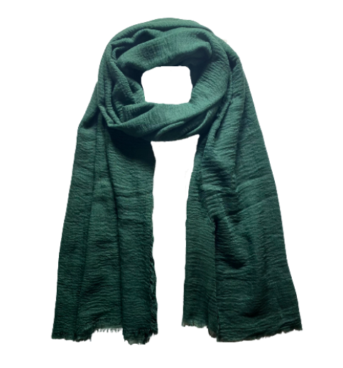 Cotton Crinkle - Emerald Green