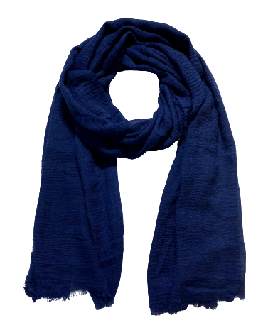 Cotton Crinkle - Navy Blue