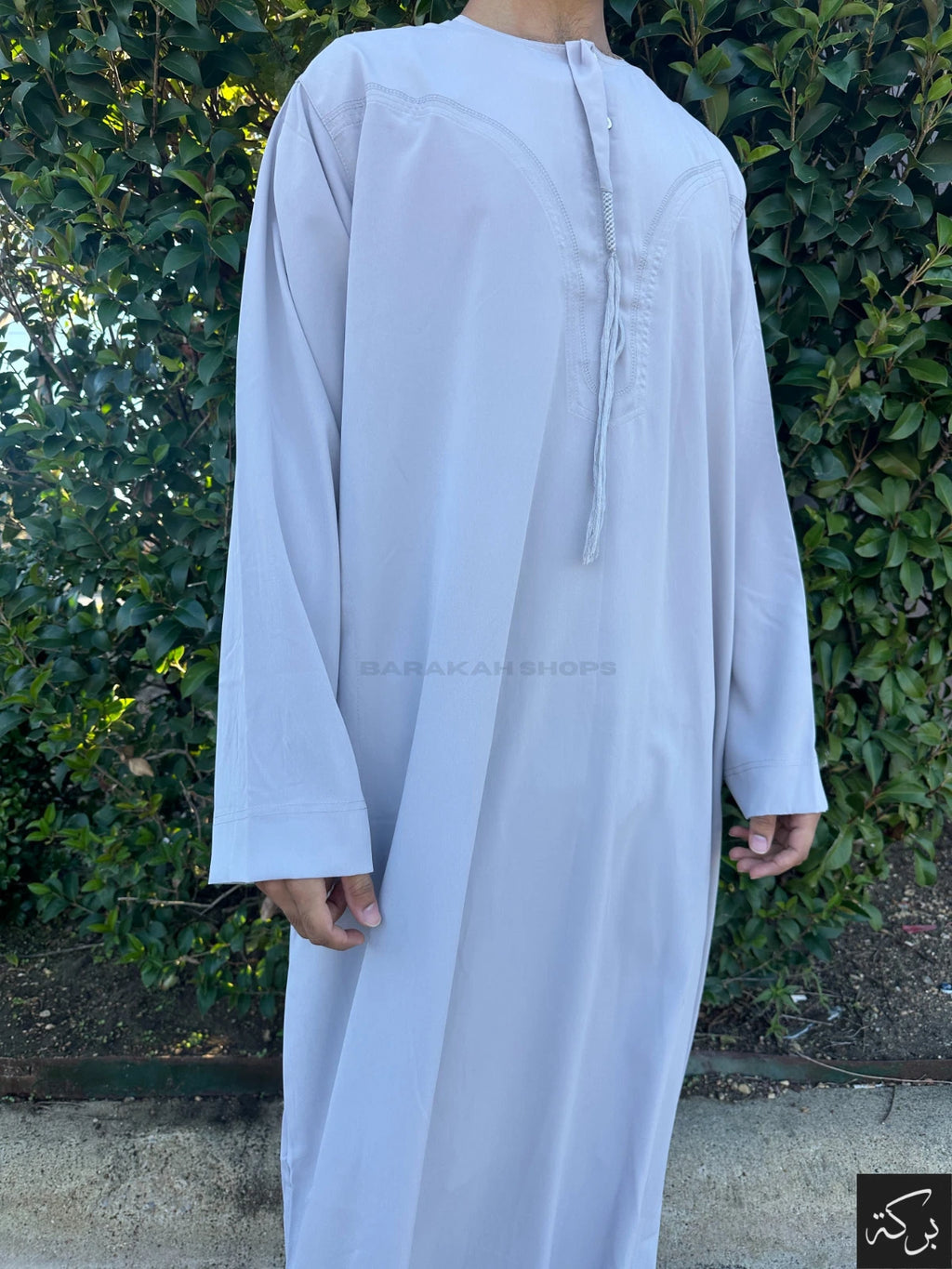 IKAF Men's Omani Thobe - Royal Silver