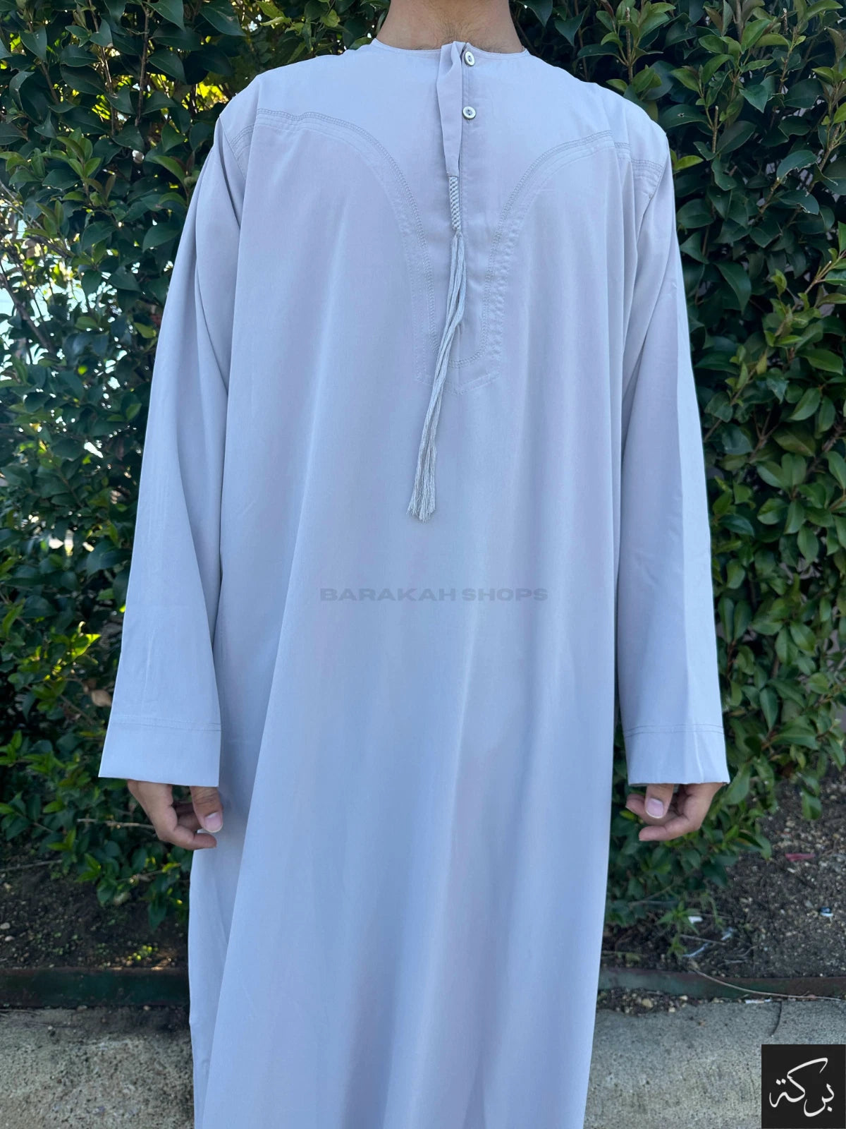 IKAF Men's Omani Thobe - Royal Silver