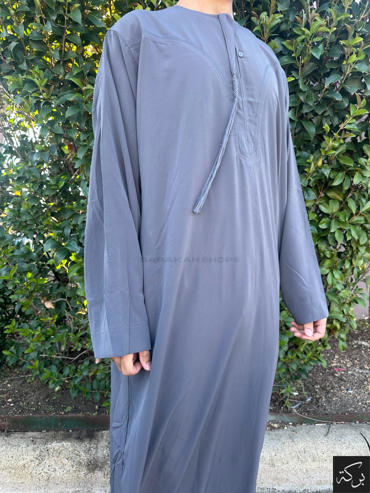 IKAF Men's Omani Thobe - Slate Gray