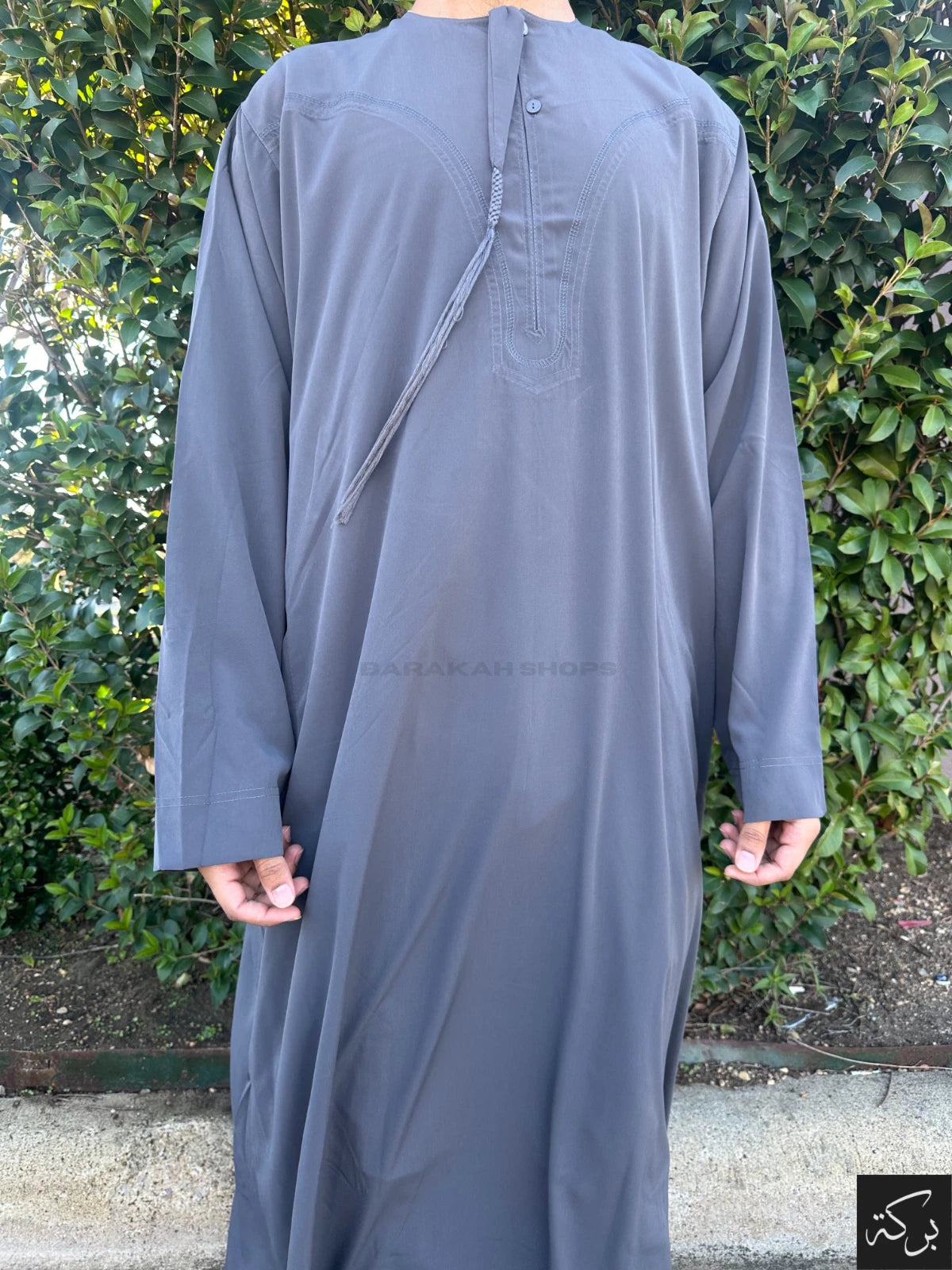 IKAF Men's Omani Thobe - Slate Gray