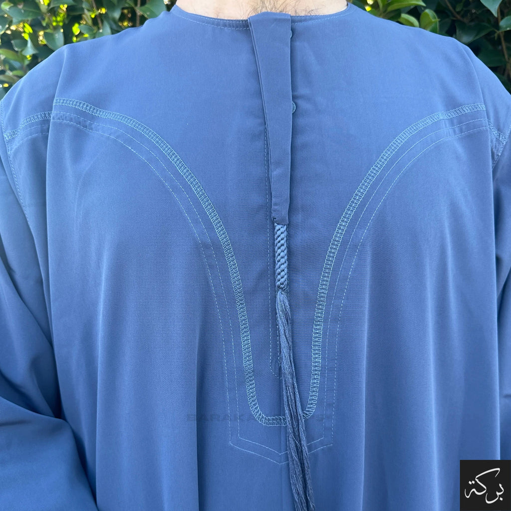 IKAF Men's Omani Thobe - Midnight Blue