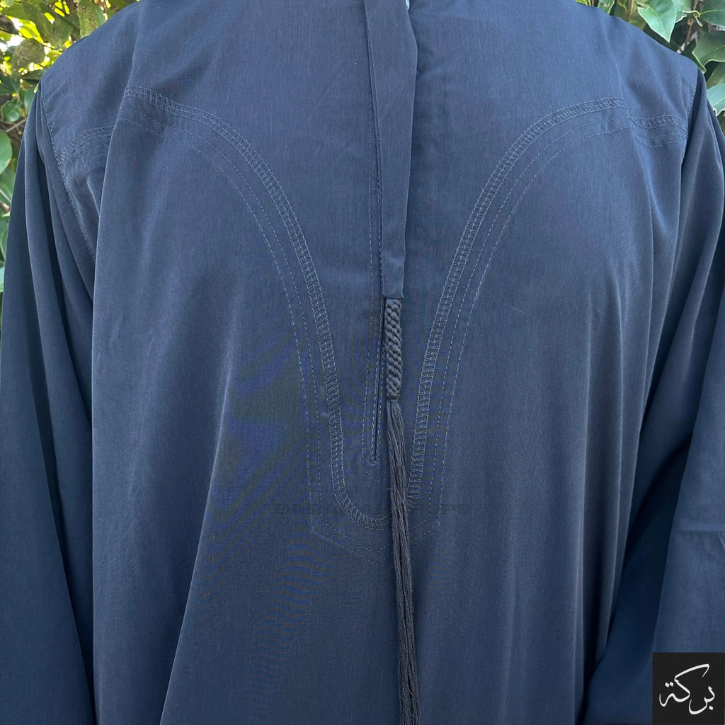 IKAF Men's Omani Thobe - Jet Black