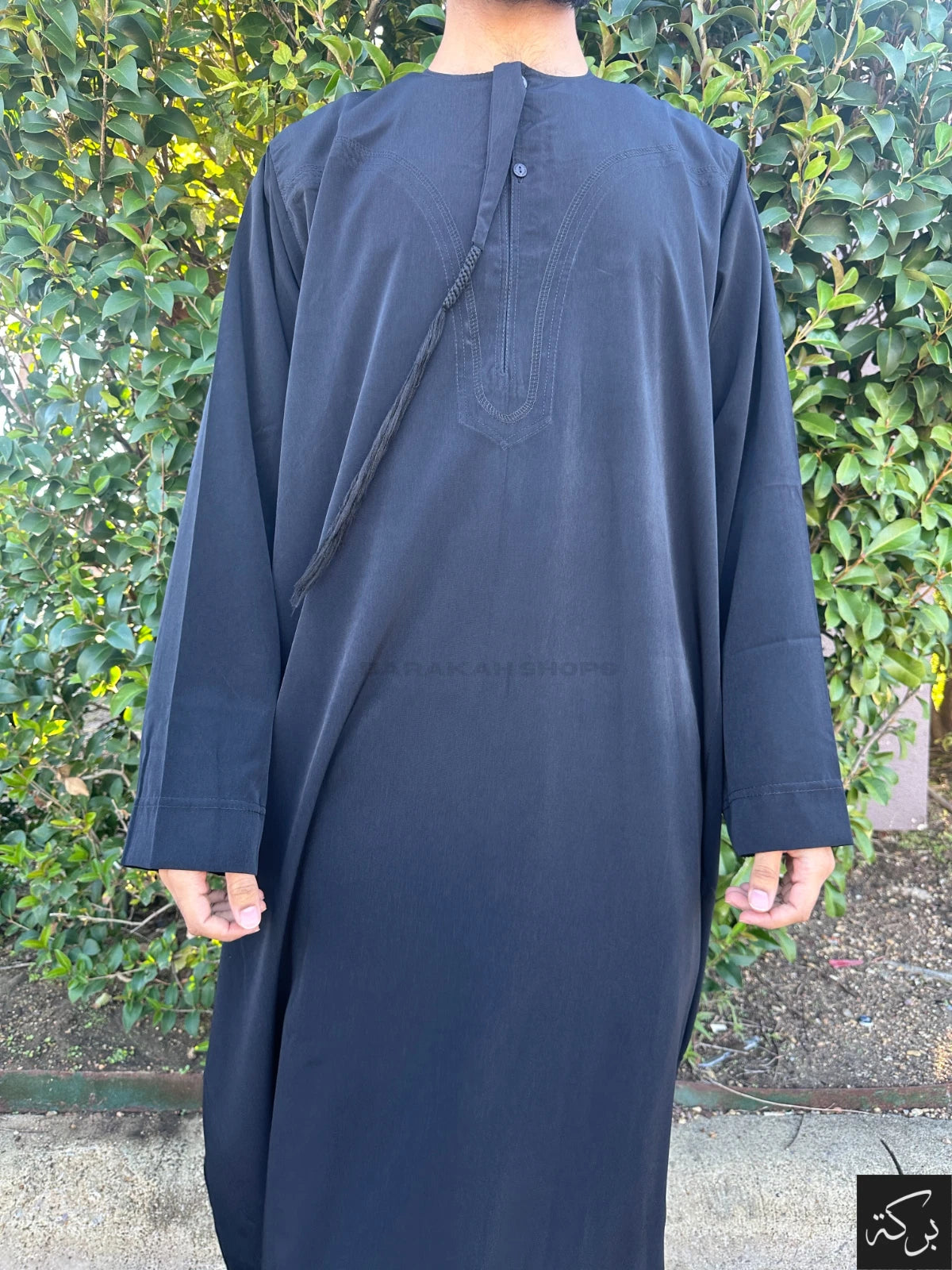 IKAF Men's Omani Thobe - Jet Black