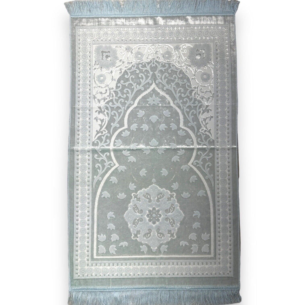 Velvet Prayer Rug - Blue