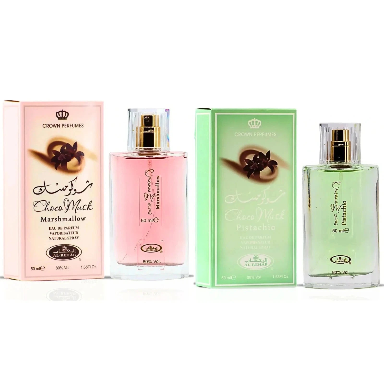 Al Rehab Choco Musk Marshmallow & Pistachio EDP Sprays 50ml (1.65 oz)