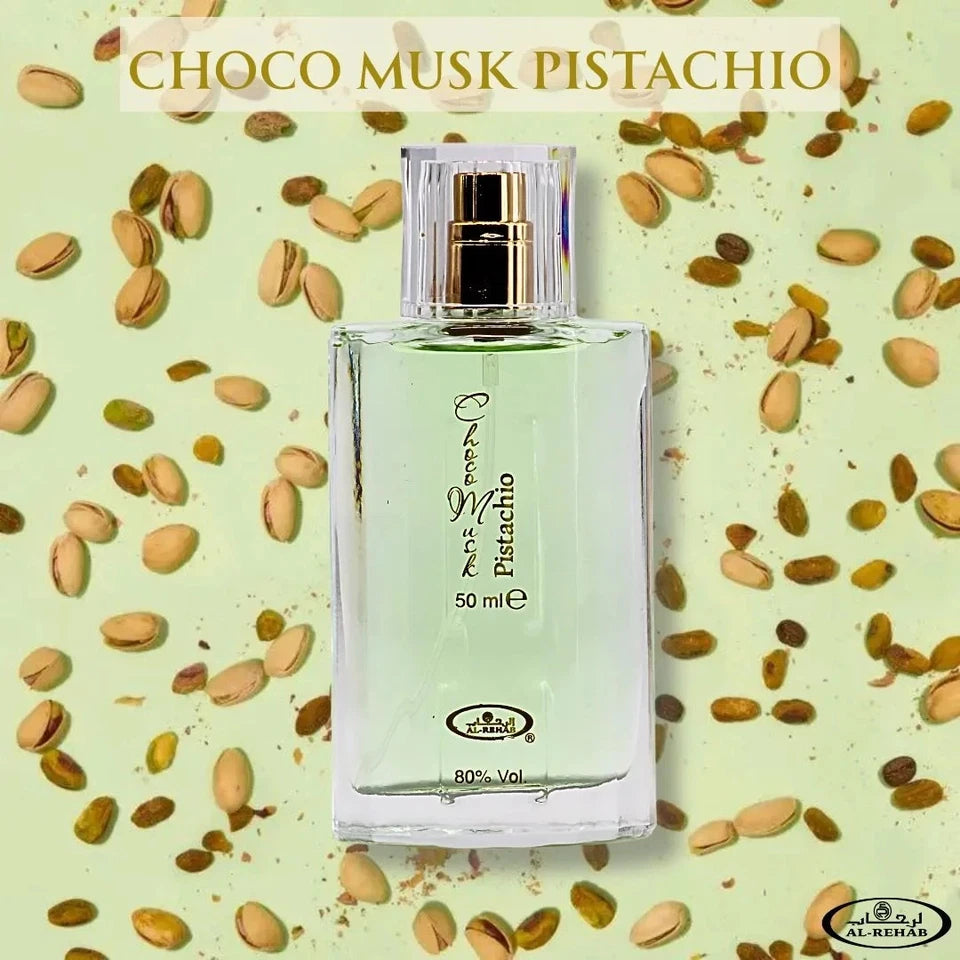Al Rehab Choco Musk Marshmallow & Pistachio EDP Sprays 50ml (1.65 oz)
