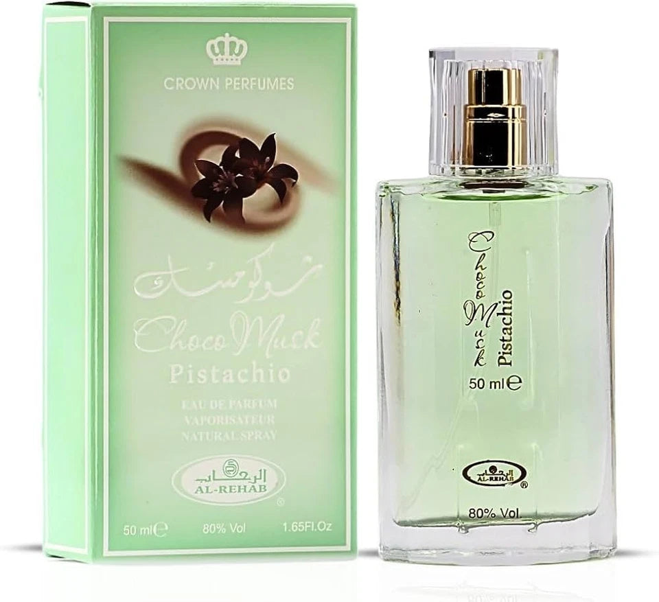 Al Rehab Choco Musk Marshmallow & Pistachio EDP Sprays 50ml (1.65 oz)