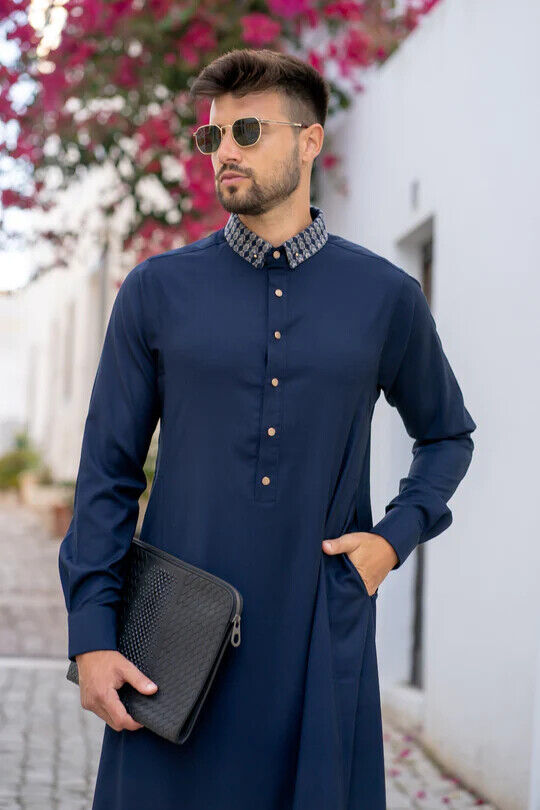 Mens Thobe AL AMEER - Navy Blue
